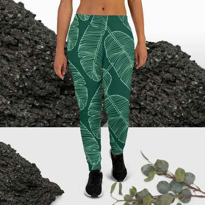 Palm Leaf- Women's Joggers