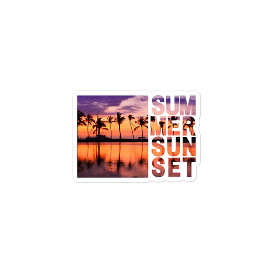 Hawaiian Summer Sunset- Kiss Cut Sticker