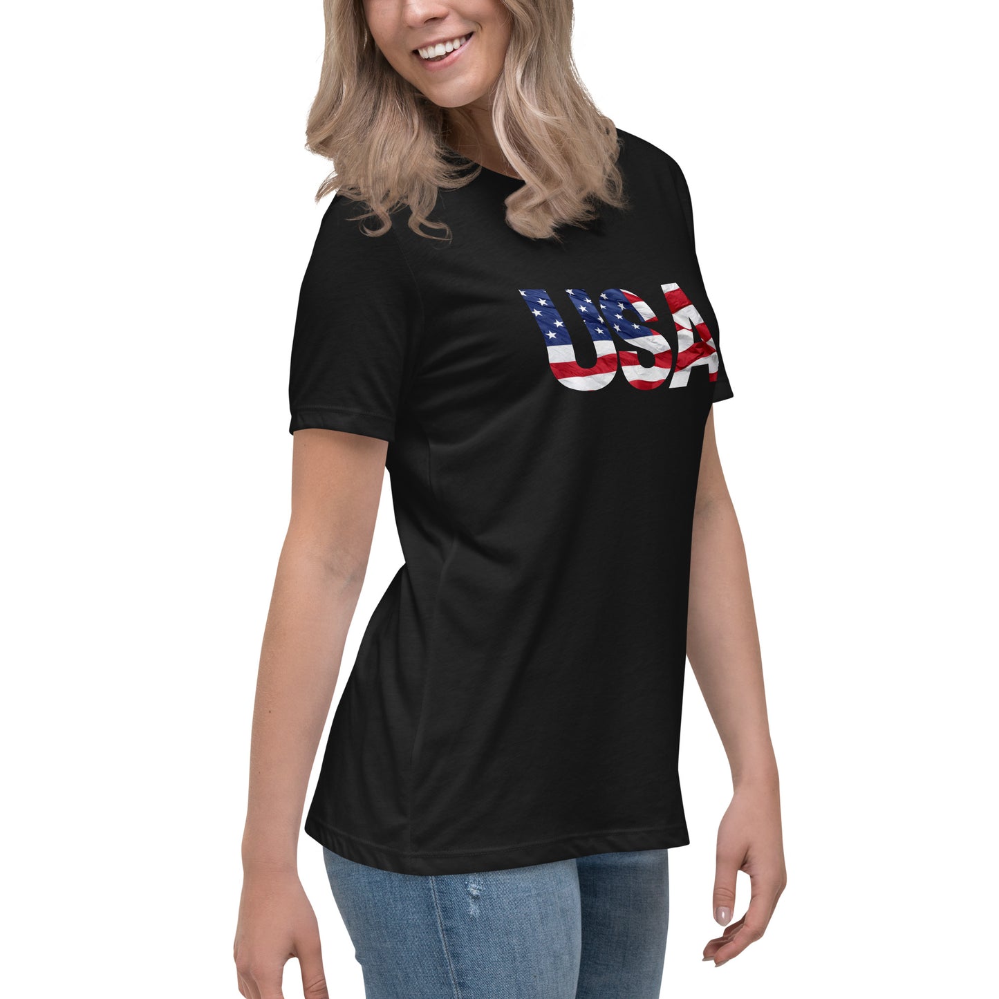 USA Flag- Women's relaxed T-Shirt