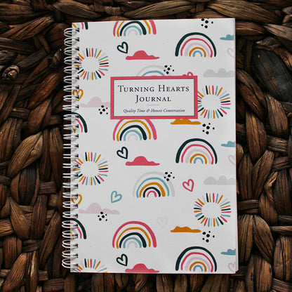 Rainbow-Cover-Turning-Hearts-Journal-Parent-Child-Journal-Age-9-and-under